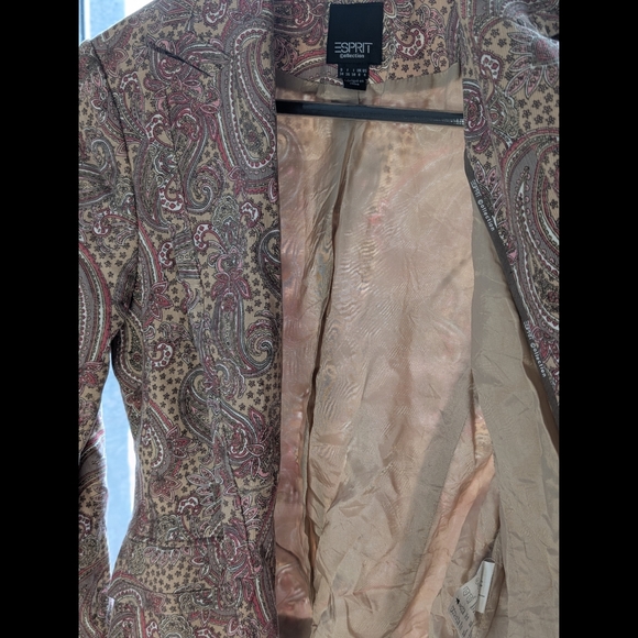 Vintage Esprit Fine Corduroy Paisley Jacket - Pinks And Tans - Picture 8 of 14